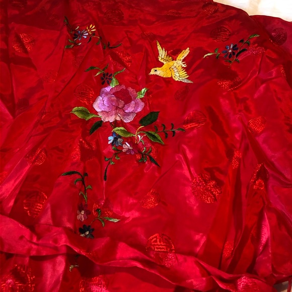 Elegant Red Women's Robe - Picture 3 of 5